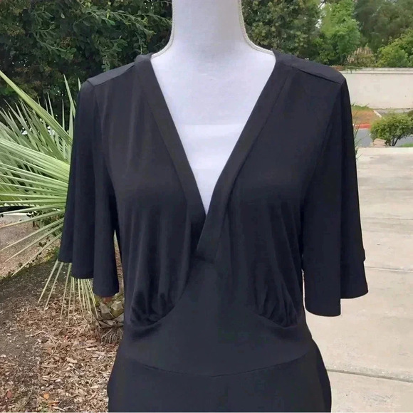 Torrid Surplice Flutter Sleeve Black Romper Size 12 - Picture 3 of 11